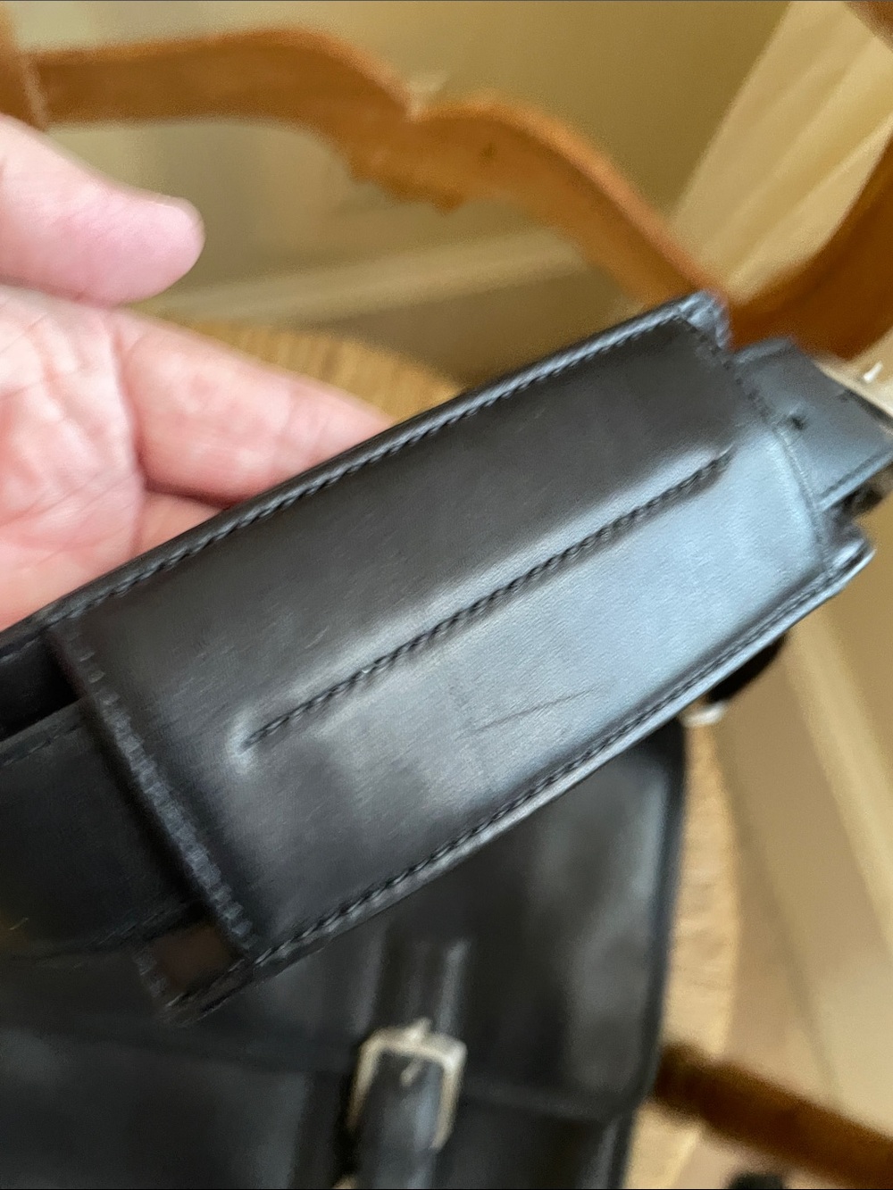 Vintage Coach Black Leather Messenger Thompson Briefcase with Adjustable Strap - Picture 7 of 11